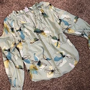 A New Day- Abstract Floral Blouse - S